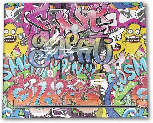 Glossy Glitter Tablet Skin Compatible with Alienware X16 R2 (2024) - Funky Graffiti - Premium 3M Vinyl Protective Wrap Decal Cover - Easy to Apply | Crafted in The USA by MightySkins in Saudi Arabia