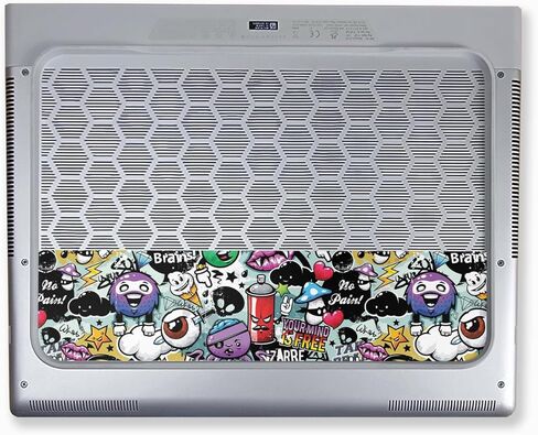 Glossy Glitter Tablet Skin Compatible with Alienware X16 R2 (2024) - Funky Graffiti - Premium 3M Vinyl Protective Wrap Decal Cover - Easy to Apply | Crafted in The USA by MightySkins in Saudi Arabia