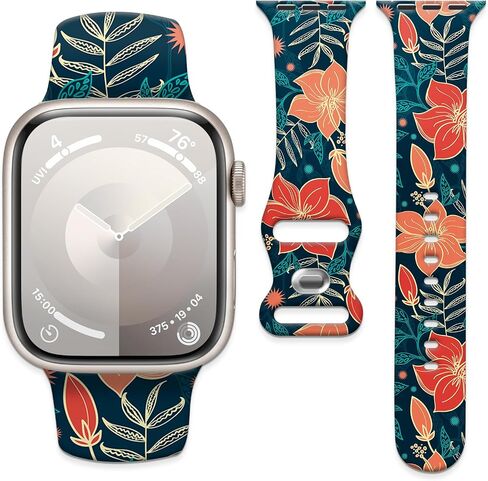 Silicone Watch Band Compatible with Apple Watch 38mm 40mm 41mm, Adjustable Soft Replacement Strap for Women Men, Compatible with iWatch Ultra2/1 SE Series 10 9 8 7 6 5 4 in Kuwait