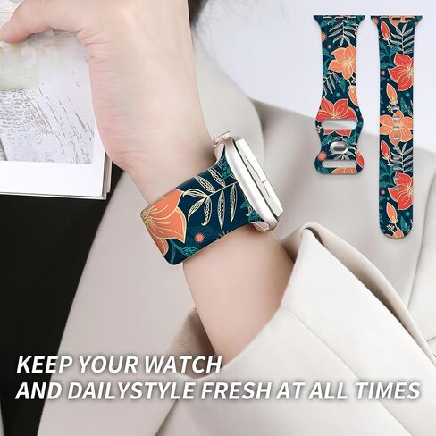 Silicone Watch Band Compatible with Apple Watch 38mm 40mm 41mm, Adjustable Soft Replacement Strap for Women Men, Compatible with iWatch Ultra2/1 SE Series 10 9 8 7 6 5 4 in Kuwait