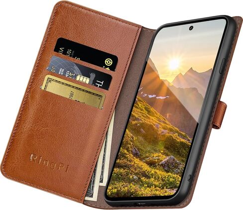for Moto G 5G 2024/G Play 2024 Phone case[RFID Blocking Leather],[3 Credit Card Slot] Flip Folio Book Shockproof Protector,Holder Stand Wallet,Women Men for Moto G 5G 2024 Cover,Light Brown in Saudi Arabia