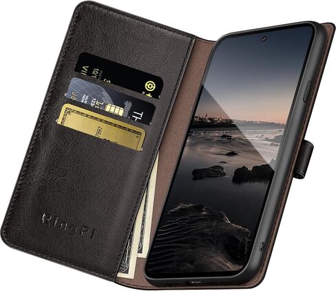 for Moto G 5G 2024/G Play 2024 Phone case[RFID Blocking Leather],[3 Credit Card Slot] Flip Folio Book Shockproof Protector,Holder Stand Wallet,Women Men for Moto G 5G 2024 Cover,Light Brown in Kuwait