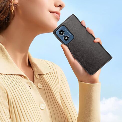 for Moto G 5G 2024/G Play 2024 Phone case[RFID Blocking Leather],[3 Credit Card Slot] Flip Folio Book Shockproof Protector,Holder Stand Wallet,Women Men for Moto G 5G 2024 Cover,Light Brown in Kuwait