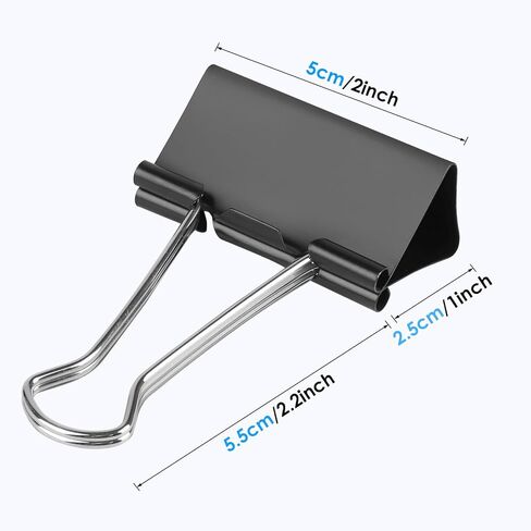 Ufmarine 200 Pcs Binder Clips Assorted Size, Paper Clips for Office, Extra Large, Large, Medium, Small, Extra Small and Mini in Saudi Arabia