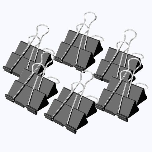 Ufmarine 200 Pcs Binder Clips Assorted Size, Paper Clips for Office, Extra Large, Large, Medium, Small, Extra Small and Mini in Saudi Arabia