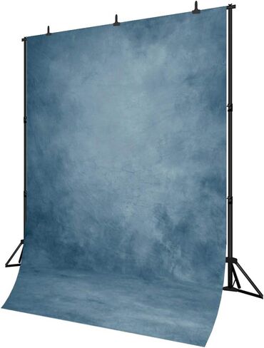 Graduation Backdrops for Photography Retro Abstract Blue Solid Color Art Portrait School Background Seamless Vinyl Photo Backdrop Studio Props PGT599A 5x7ft in Saudi Arabia