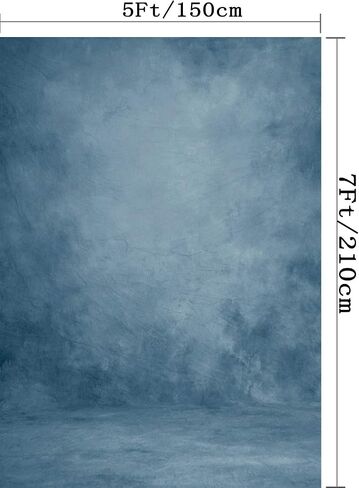 Graduation Backdrops for Photography Retro Abstract Blue Solid Color Art Portrait School Background Seamless Vinyl Photo Backdrop Studio Props PGT599A 5x7ft in Saudi Arabia