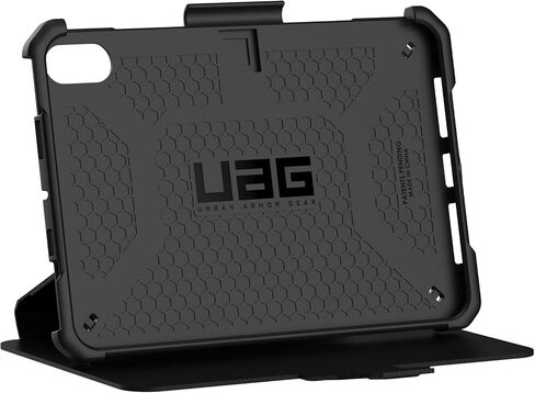 URBAN ARMOR GEAR UAG Designed for iPad Mini Case (6th Gen, 2021) Rugged Tactical Grip Exterior Material Heavy Duty Multi-Angle Viewing Folio Stand w/Pencil Holder Metropolis Protective Cover, Black in Saudi Arabia