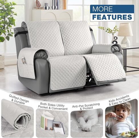 أغطية أريكة TAOCOCO مقاومة للماء، غطاء أريكة منزلق لـ 3 وسائد، غطاء أريكة للحيوانات الأليفة لـ 3 مقاعد، غطاء أريكة قابل للغسل، واقي الأثاث مع أشرطة (3 مقاعد، قهوة) in Kuwait