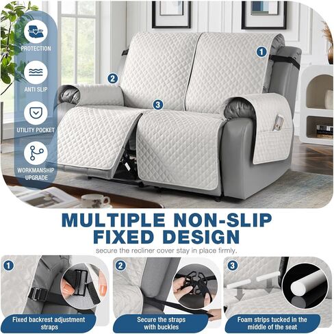 أغطية أريكة TAOCOCO مقاومة للماء، غطاء أريكة منزلق لـ 3 وسائد، غطاء أريكة للحيوانات الأليفة لـ 3 مقاعد، غطاء أريكة قابل للغسل، واقي الأثاث مع أشرطة (3 مقاعد، قهوة) in Kuwait