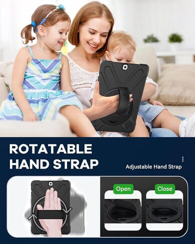 بالنسبة إلى Microsoft Surface Pro X Case 2021/2020/2019 - عرض زاوية متعددة Kickstand Handle Hand Strap تحمل غطاء أعمال حزام الكتف من طراز Surface Pro X ، Black ، Black in Kuwait