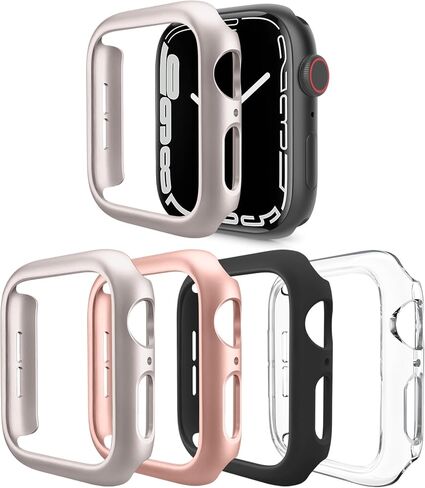 4 Pack [No Screen Protector] Bumper Case Compatible with Apple Watch SE 2 (2024) SE Series 6 Series 5 Series 4 40mm, Ultra Thin Hard PC Shockproof Case Cover Protector Frame for iWatch 40mm in Saudi Arabia