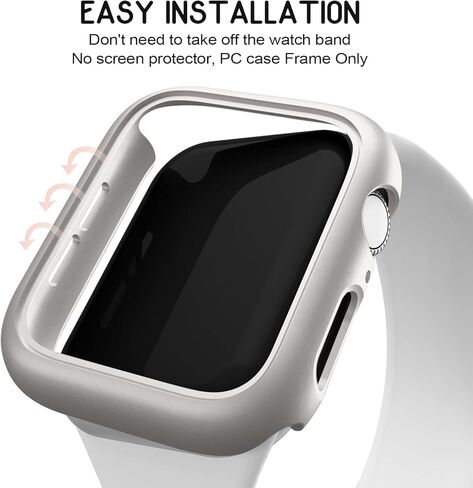 4 Pack [No Screen Protector] Bumper Case Compatible with Apple Watch SE 2 (2024) SE Series 6 Series 5 Series 4 40mm, Ultra Thin Hard PC Shockproof Case Cover Protector Frame for iWatch 40mm in Saudi Arabia