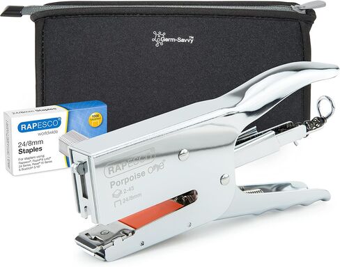 Rapesco R81000A3 Porpoise Staple Plier, 45 Sheet Capacity, Chrome in Saudi Arabia