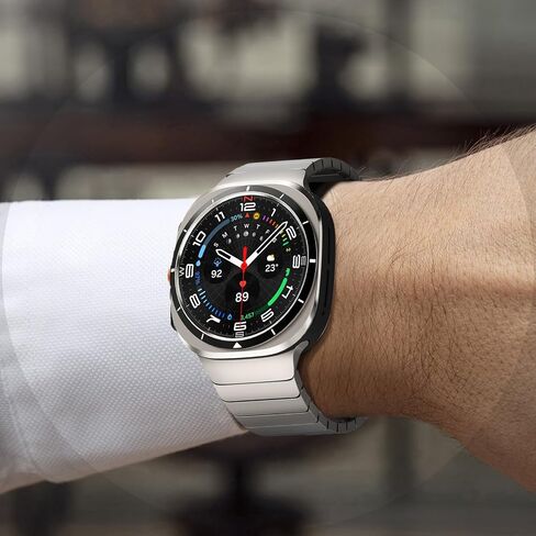 نطاقات معدنية واسعة 24 مم متوافقة مع Samsung Galaxy Watch نطاقات فائقة 47 مم للنساء للرجال ، والفولاذ المقاوم للصدأ رابط القابل للطي لا يوجد حزام الفجوة لجالاكسي ووتش 7 Ultra (47 ملم ، التيتانيوم) in Kuwait