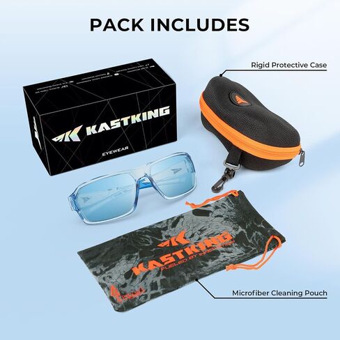 KastKing Chippewa Polarized Fishing Sunglasses, UV400 Protection Full Wrap Frame Sports Cycling Sunglasses, 1.0mm TAC Lenses in Saudi Arabia