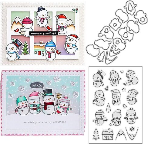 Scrapbooking Die-Cuts, Clear Stamps & Metal Cutting Dies for Card Making, Paper Craft Punch Template, Winter Background Embossing Stencils, DIY Album Décor (Snowflake) in Saudi Arabia