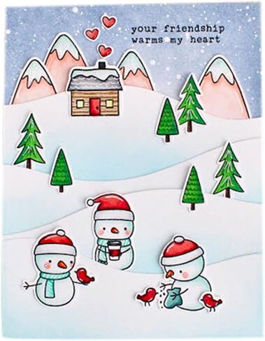 Scrapbooking Die-Cuts, Clear Stamps & Metal Cutting Dies for Card Making, Paper Craft Punch Template, Winter Background Embossing Stencils, DIY Album Décor (Snowflake) in Saudi Arabia