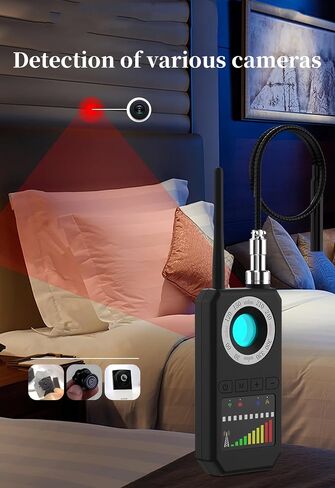 Lancoon Hidden Camera Detector Anti-Spy Anti-Monitoring Anti-Listening Wireless Signal Eavesdropping Device Detection for Hotel Conference Bathroom in Saudi Arabia