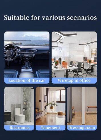 Lancoon Hidden Camera Detector Anti-Spy Anti-Monitoring Anti-Listening Wireless Signal Eavesdropping Device Detection for Hotel Conference Bathroom in Saudi Arabia
