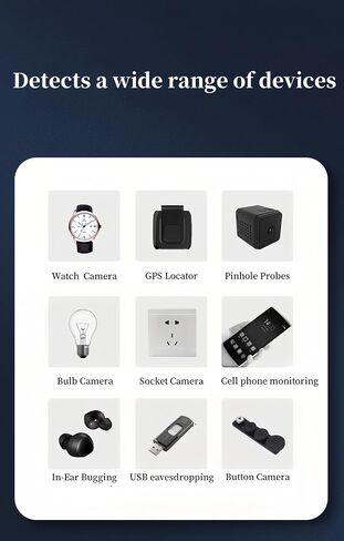 Lancoon Hidden Camera Detector Anti-Spy Anti-Monitoring Anti-Listening Wireless Signal Eavesdropping Device Detection for Hotel Conference Bathroom in Saudi Arabia