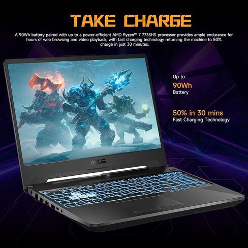 ASUS TUF A15 VR-Ready Gaming Laptop, 15.6" FHD 144Hz, AMD Ryzen 7 7435HS, NVIDIA GeForce RTX 3050, 32GB DDR5 RAM, 1TB SSD, Backlit KB, RJ-45, Bundle with PCO Notebook Fold Radiator, Cooler in Saudi Arabia