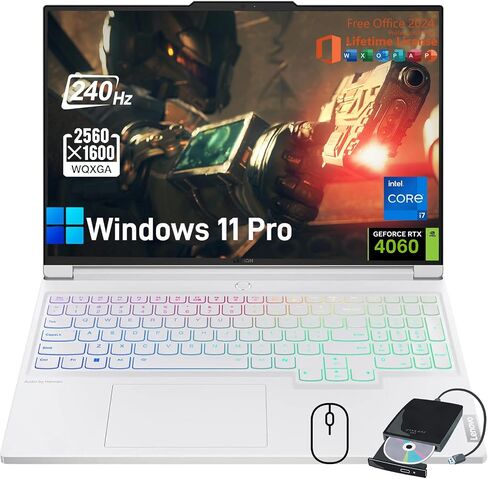 Lenovo Legion 7i Gaming Laptop - with Office 2024 License, 16" IPS WQXGA 240Hz Display, Intel i7-14700HX(Up to 5.5 GHz), GeForce RTX 4060, Backlit KB, Fingerprint, Win 11 Pro, 32GB DDR5, 1TB SSD in Saudi Arabia