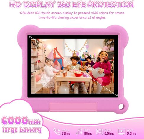 ADREAMER Kids Tablet 10 inch Android 13 Toddler Tablet Octa Core 64GB+128GB, Cellular+WiFi+GPS, with Parental Control, Pre-intalled iWaWa, EVA Case, 10-hr Battery, HD Display. in Saudi Arabia