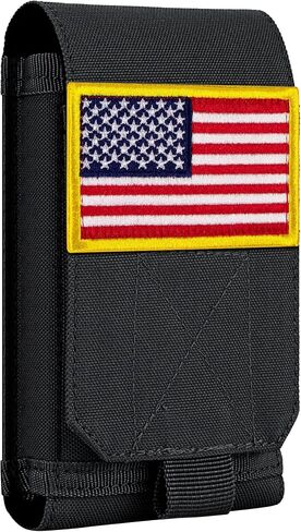 bvya Adjustable Tactical Molle Phone Pouch Holster Belt Carrying Case Cover for iPhone 16 Pro Max/16 Pro/16/15 Pro Max/15 Pro/14 Pro Max/13 Pro Max in Kuwait
