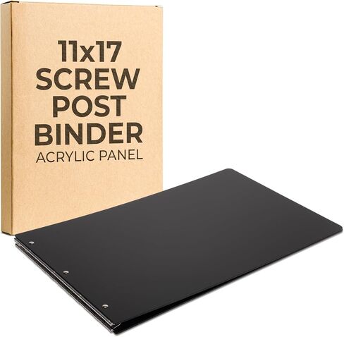 11x17 Screw Post Binder Acrylic Panel with Fixed Posts Black in Saudi Arabia