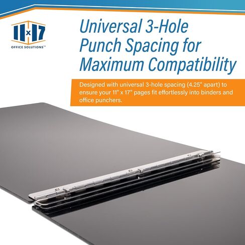 11x17 Screw Post Binder Acrylic Panel with Fixed Posts Black in Saudi Arabia