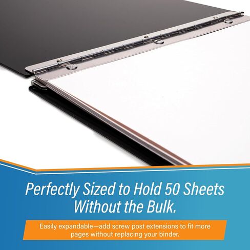 11x17 Binder, Acrylic Fixed 3-Post Landscape Document Organizer. Elegant Black Portfolio Art Binder for Artwork Storage, Display Tattoo Book, Business Presentations, and Tabloid Size Organization in Kuwait