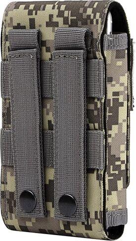 bvya Adjustable Tactical Molle Phone Pouch Holster Belt Carrying Case Cover for iPhone 16 Pro Max/16 Pro/16/15 Pro Max/15 Pro/14 Pro Max/13 Pro Max in Kuwait