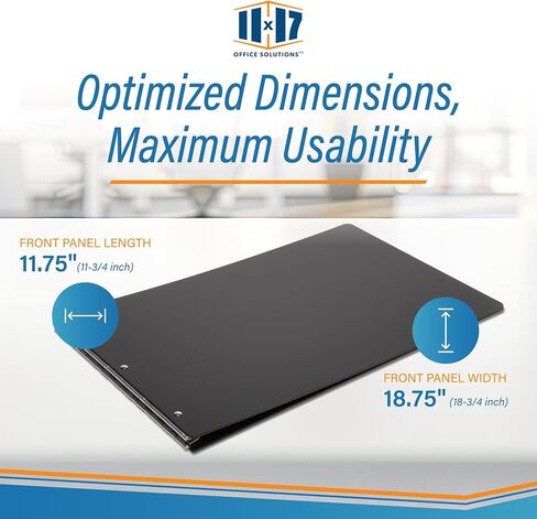 11x17 Binder, Acrylic Fixed 3-Post Landscape Document Organizer. Elegant Black Portfolio Art Binder for Artwork Storage, Display Tattoo Book, Business Presentations, and Tabloid Size Organization in Kuwait