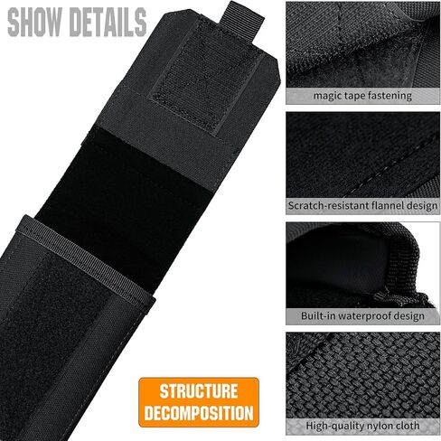 bvya Adjustable Tactical Molle Phone Pouch Holster Belt Carrying Case Cover for iPhone 16 Pro Max/16 Pro/16/15 Pro Max/15 Pro/14 Pro Max/13 Pro Max in Kuwait