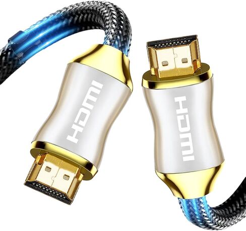 4K HDMI Cable 3ft ، HDMI HDMI Cable Cable Nylon & Gold Connector Zn Shell (Gun Black) -4K@60Hz DTS: X ، HDCP 2.2 & 2.3 ، HDR 10 متوافق مع ROKU TV/PS5/HDTV/Blu -ray in Saudi Arabia