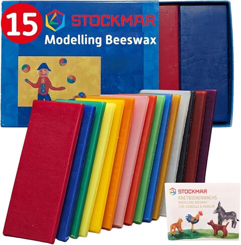 Stockmar Modeling Beeswax - 3 Assorted Pieces Red Yellow Blue in Saudi Arabia