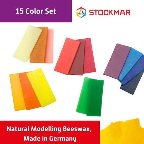 Stockmar Modeling Beeswax - 3 Assorted Pieces Red Yellow Blue in Saudi Arabia
