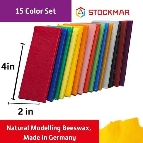 Stockmar Modeling Beeswax - 3 Assorted Pieces Red Yellow Blue in Saudi Arabia