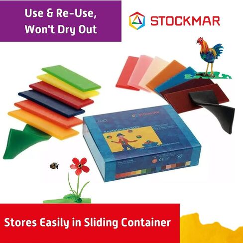 Stockmar Modeling Beeswax - 3 Assorted Pieces Red Yellow Blue in Saudi Arabia