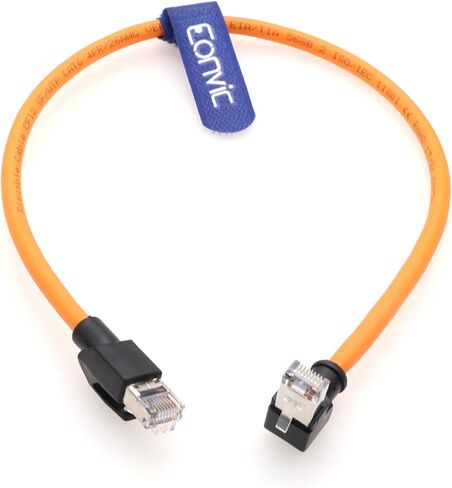 Eonvic RJ45 to RJ45 Male Cat6 26AWG High Flex Industrial Ethernet Cable Multi-Angle Gigabit 8 Core Cable for Industrial Switches Cameras PoE Devices in Saudi Arabia