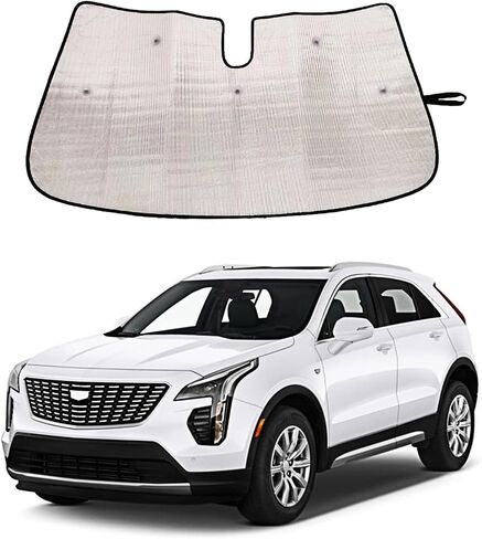 Windshield Sun Shade for 2017-2023 Cadillac XT5, Front Window Sun Visor Protector, Foldable Car Reflective Blocker UV Rays and Heat (for Cadillac XT5) in Kuwait