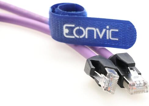 Eonvic RJ45 to RJ45 Male Cat6 26AWG High Flex Industrial Ethernet Cable Multi-Angle Gigabit 8 Core Cable for Industrial Switches Cameras PoE Devices in Saudi Arabia