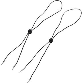 2Pcs Black Hat Clip Adjustable Hat Strap Clip Hat Windproof Cord Fastener Cap Retainers with Clips for Fishing Boating Hat Straps for Wind Hat Clips for Wind, Fishing Hats, Hunting and Fishing