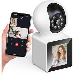 Home Two Way Video Camera, 2.4" Indoor 2K Cameras for Baby & Elderly Care, Pet/Dog/Cat Cam, AI Siren Security, Night Vision, Phone App, 2.4Ghz WiFi Only