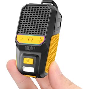 GBEAST Wearable Bluetooth Speaker, Up to 30H Playtime Clip-On Wireless Portable Speaker - Built-in Mic Hands-Free IPX6 Waterproof Wearable Speakers with RGB Flashlight for Jobsite/Outdoor/Golf