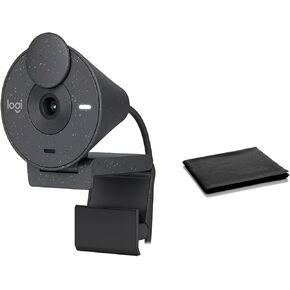 Logitech Brio 305 HD 1080p Webcam with Noise-Reducing Microphone, USB-C, Auto Light Correction, and Privacy Shutter, Graphite (Renewed)
