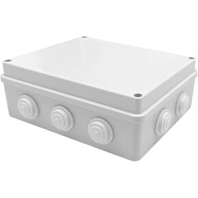 GENBOLT ABS Plastic Junction Box Universal Electrical Project Enclosure Dustproof Waterproof IP66 White (200mmx150mmx75mm)
