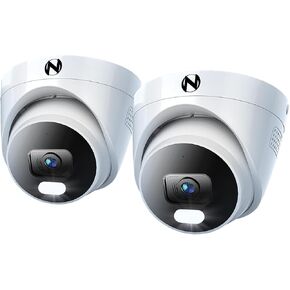Night Owl Add On Wired IP 12MP Deterrence Camera with 2-Way Audio - White (2 - Pack)