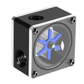 G1/4 Thread 6 Impeller Meter 3 Ways Meter Indicator for PC Water Cooling System